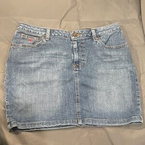 NFL Blue Denim Mini Skirt
